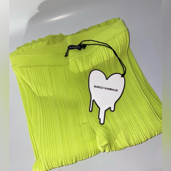 MARCO RAMBALDI SSENSE Lime Viscose Knit Pant Sz 38 ( XS-S) NWT - Picture 10 of 12